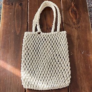 J. Crew Cream Tote Bag